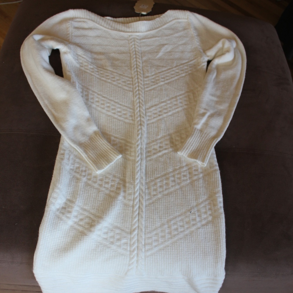 NWT White sweater dress